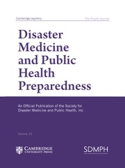 Disaster Medicine and Public Health Preparedness